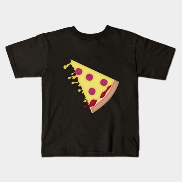 Pizza Slice Kids T-Shirt by HelenDesigns